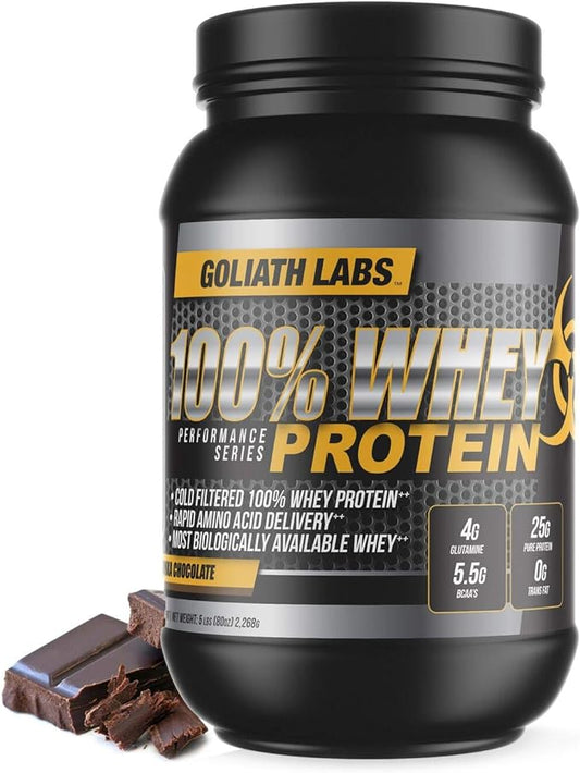 GL 100% Whey Protein, Cold Filtered Whey Protein - Rapid Amino Acid Delivery - Natural Coco for a Rich Chocolate Flavor - Tub Weighs 5 Pounds, Contains 68 Servings