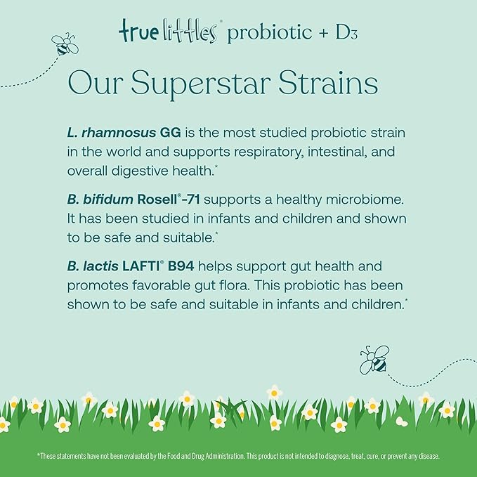 True Grace One Daily Women's Probiotic (30 Vegetarian Tablets) + True Littles Probiotic + D3 (30 Individual Stick Packs)