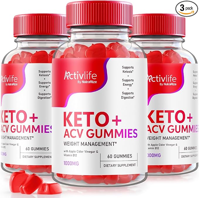 (3 Pack) ActivLife Keto ACV Gummies - ActivLife Keto Gummies, ActivLife Keto ACV Gummies Advanced Weight Loss, Activlife ACV Keto Weight Loss, Keto + ACV Gummy, Advanced Formula, Reviews (180 Gummies)