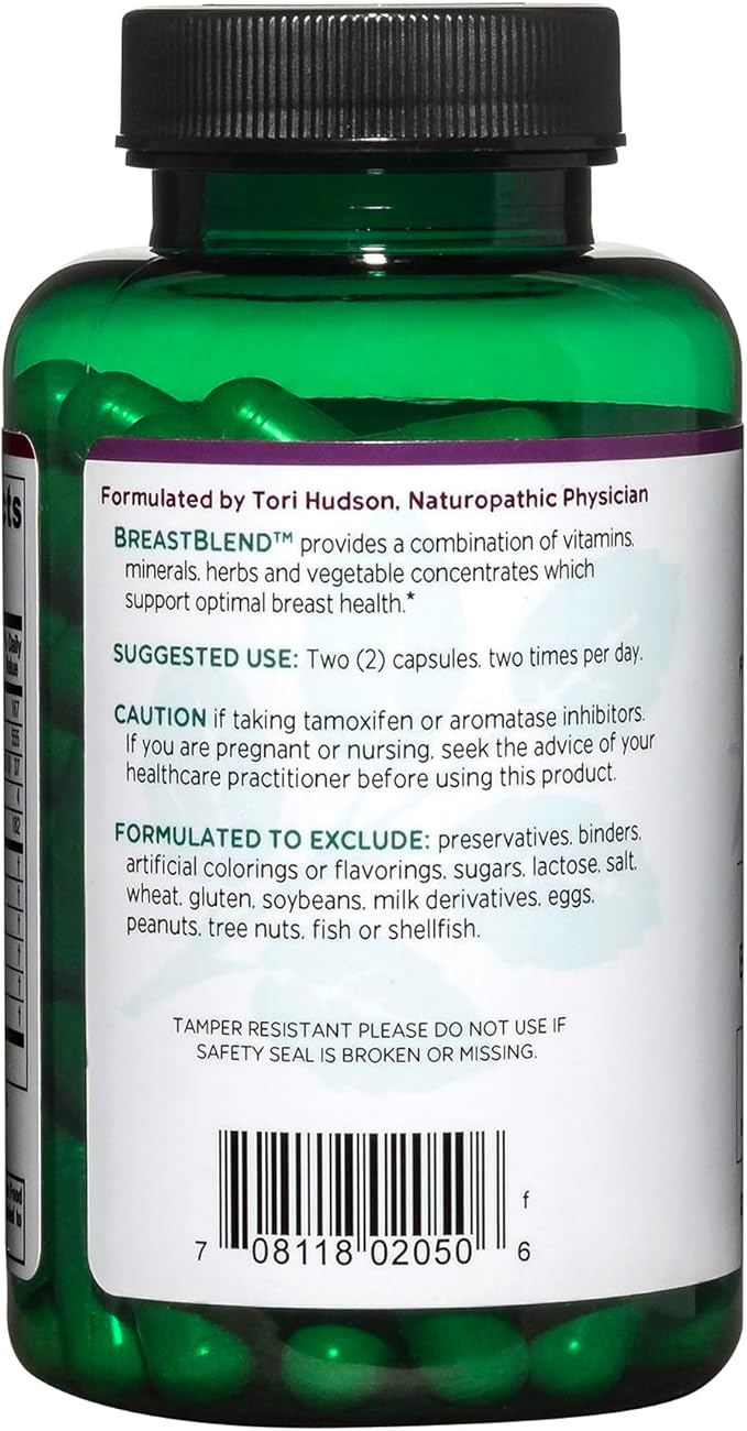 Vitanica BreastBlend, Breast Care Support, Vegan, 90 Capsules