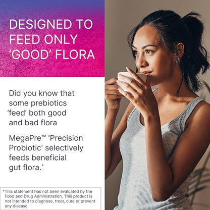 Microbiome Labs MegaPre DF - Dairy-Free Prebiotic Fiber Supplement - Gut Health Prebiotics for Women, Men & Kids 3+ - Support Microbial Diversity (180 Capsules)