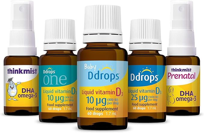 Thinkmist Kids DHA Omega-3, 80 Sprays - Daily Liquid Omega-3 Supplement - Supports Healthy Brain Function & Vision. No Sugary Gummies, Non-GMO