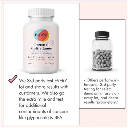 Prenatal Vitamins Lemon | choline, folate, vitamin D for fetal growth, brain development | 26 Vital Nutrients | Dietitian-formulated, OBGYN recommended, non-GMO, 3rd Party tested, 30 Servings