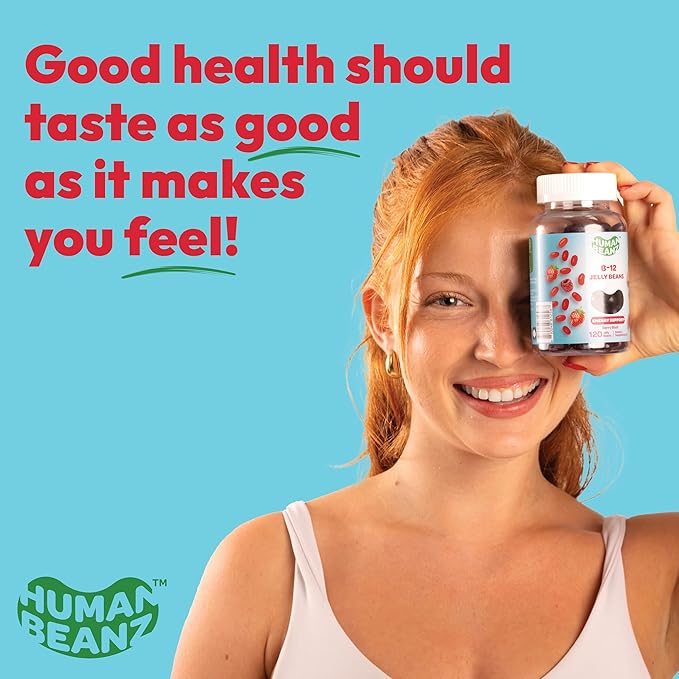 Methylated Vitamin B12, Jelly Bean Gummies for Adults, Brain Health and Energy Booster, Healthy Hair, Skin, and Nails, Nutritional Vegetarian Supplements, 120 Jelly Beans