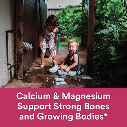 SmartyPants Kids Mineral Chews: Magnesium Citrate & Calcium Supplement with Vitamin D3, Vitamin C, Vitamin K2, Zinc & Selenium for Immune Support, 60 Count (30 Day Supply)
