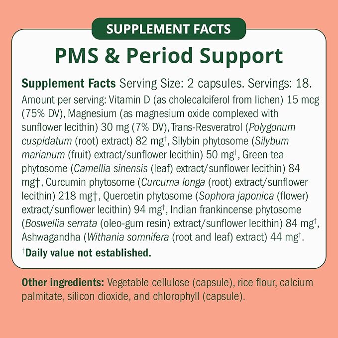 PMS & Period Relief - Menstrual Cramp Relief: No More Period Cramps, Mood Swings, or Bloating. PMS Supplement for Happy Hormones and Period Relief. (36 Count)