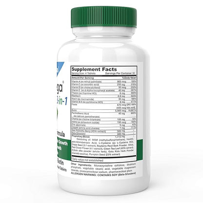 DrFormulas HairOmega 3-in-1 Hair Growth Vitamins with DHT Blocker, Biotin for Women & Men | Hair Skin and Nails Supplement for Hair Loss, 120 Pills