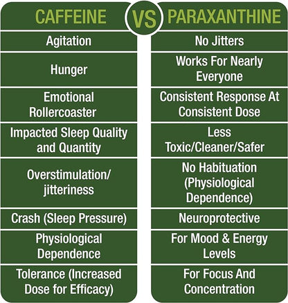 Paraxanthine Capsules for Clean, Jitter Free Energy. Enfinity Paraxanthine Supplement. Known for Focus, Concentration, and Productivity. Plus Great for A Pre Workout. for Men & Women. Nootropic Pills