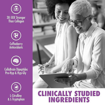 HEALTH DIRECT - AminoMind - Nootropic Collagen Supplement for Brain Health and BDNF - Pro-Hyp & Hyp-Gly Dipeptides, Coffeeberry Antioxidants - BlackBerry - 14 Fl Oz (28 Servings)