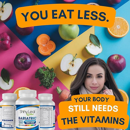 Shiny Leaf Daily Bariatric Multivitamin with 45 mg of Iron 30 Ct Capsule for Post Weight Loss Surgery (WLS), Sleeve, and Mini Gastric Bypass Patients (1 Month Supply)…