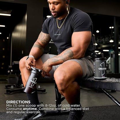 Rule 1 Creatine Powder – Pure Micronized Creatine Monohydrate for High-Intensity Exercise and Lean Body Mass Support, Flavored and Unflavored (60 Servings, Blue Rasperry)