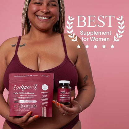 Daily Hormone Balance Capsules - Targeted Women's Health Supplement - Adaptogens, Vitamins, Functional Mushrooms, Amino Acids - Science-Backed, Plant-Based, Naturally-Effective - 60 Capsules