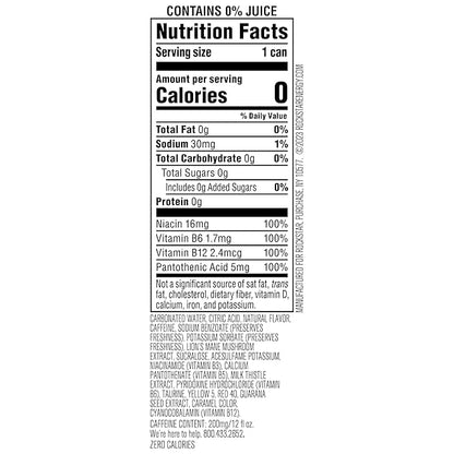 Rockstar Focus, White Peach, 12 Fl Oz Cans (Pack of 12)
