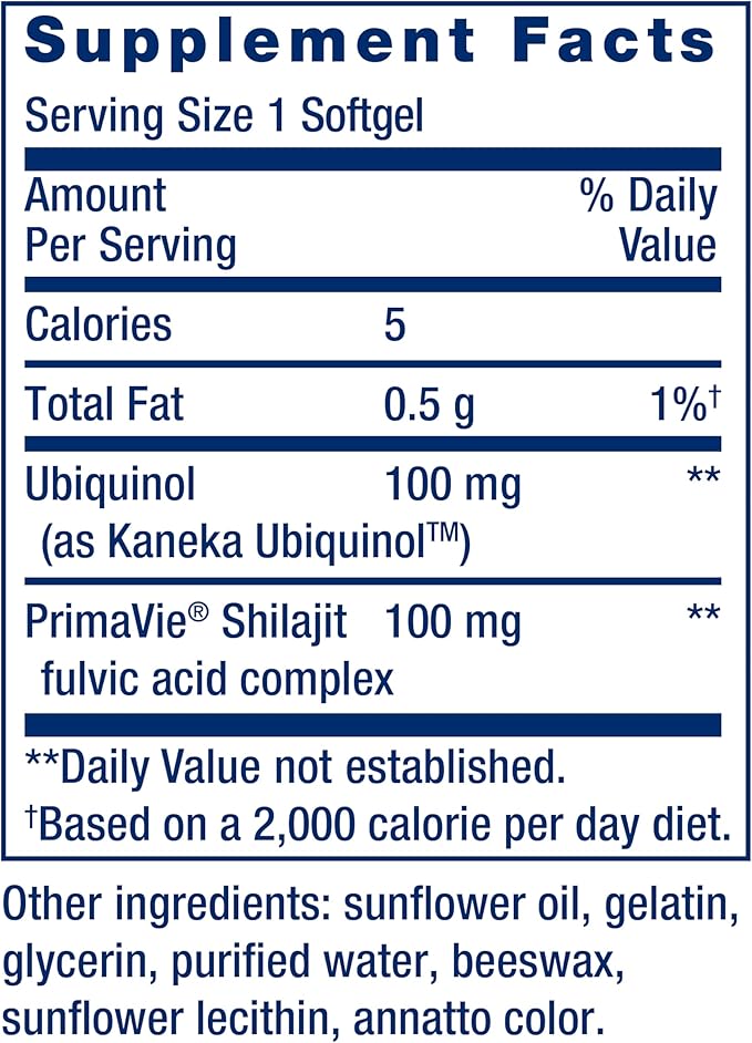 Life Extension Super Ubiquinol CoQ10 with Enhanced Mitochondrial Support™, Heart Health Supplement, Maximum Absorption, 100 mg, Non-GMO, Gluten-Free, 30 softgels