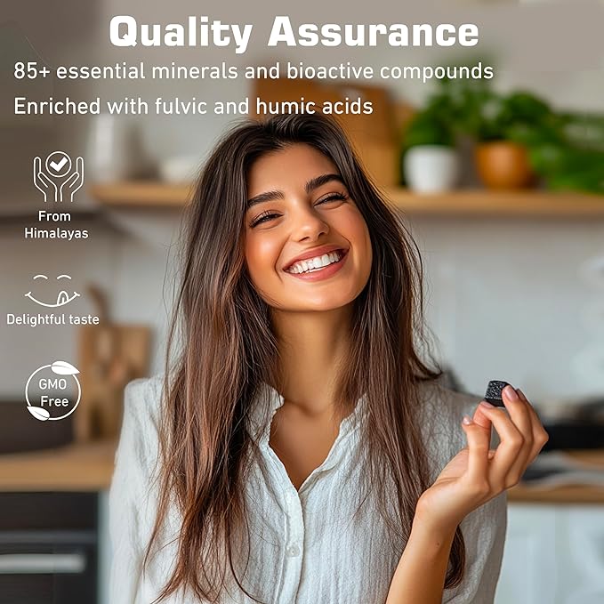 1280mg Gold Shilajit Gummies with Black Seed Oil, Ashwagandha, Spirulina, Vitamins C & D3 - Himalayan Shilajit for Men Women, Immune & Energy Support, Vegan Supplement, 120 Ct