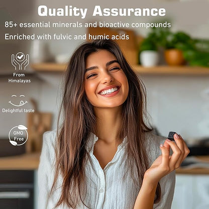 1280mg Gold Shilajit Gummies with Black Seed Oil, Ashwagandha, Spirulina, Vitamins C & D3 - Himalayan Shilajit for Men Women, Immune & Energy Support, Vegan Supplement, 120 Ct