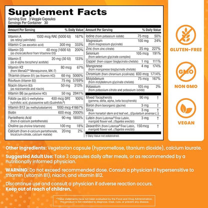Doctor's Best Multi-Vitamin, Formulation Fully Optimized for Absorption, Multivitamin with Minerals, Vitamins, Antioxidants, Non-GMO, Vegan, Gluten Free, 90 Veggie Caps