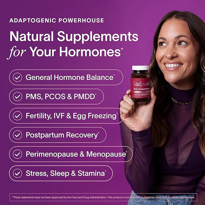 Daily Hormone Balance Capsules - Targeted Women's Health Supplement - Adaptogens, Vitamins, Functional Mushrooms, Amino Acids - Science-Backed, Plant-Based, Naturally-Effective - 60 Capsules
