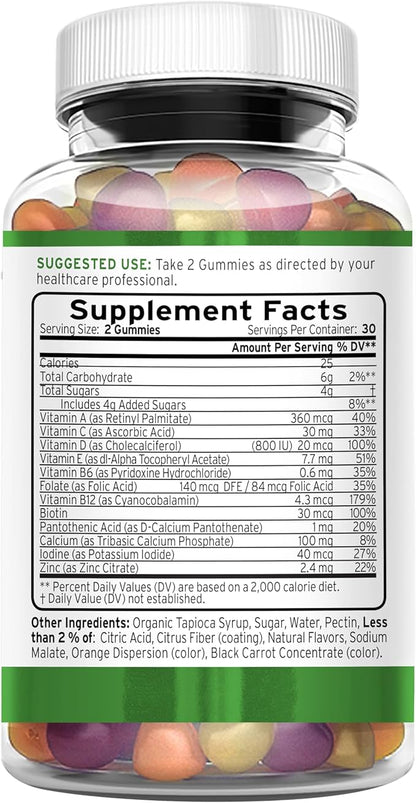 TRIO NUTRITION Premium Daily Balance Multivitamin Gummies for Men & Women| Essential Vitamins & Minerals for Immune Boost & Energy Support | No Major Food Allergens & Gluten Free| No High Fructose*