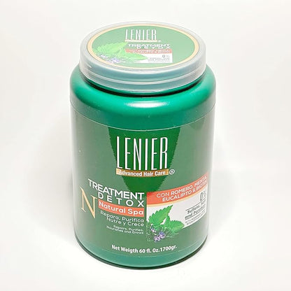 Lenier Hair Detox Treatment with Rosemary, Mint, Eucalyptus & Biotin - Repair, Purify, Nourish & Grow Your Hair - Sulfate, Salt & Paraben Free - 60 oz