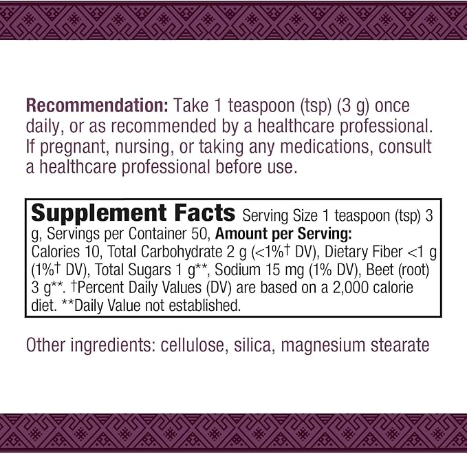 Nature's Way Beet Root Powder, Supports Antioxidant Pathways*, 5 Oz