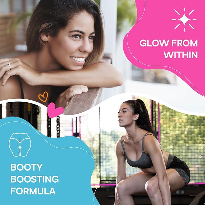 Glute Y Glow, Creatine for Women 2-in-1 Booty & Beauty Elixir W/Creatina para Glúteos┃Supports Faster Hair Growth, Stronger Nails & Glowing Skin - Horchata Flavor