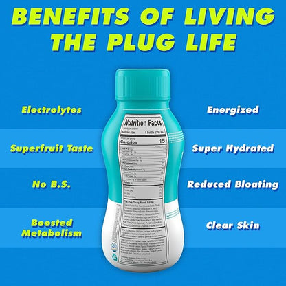 The Plug Cleanse Detox Drink, 48-Pack - All-Natural Plant-Based Electrolyte & Liquid Hydration Pack - Regain Key Nutrients Support Drink