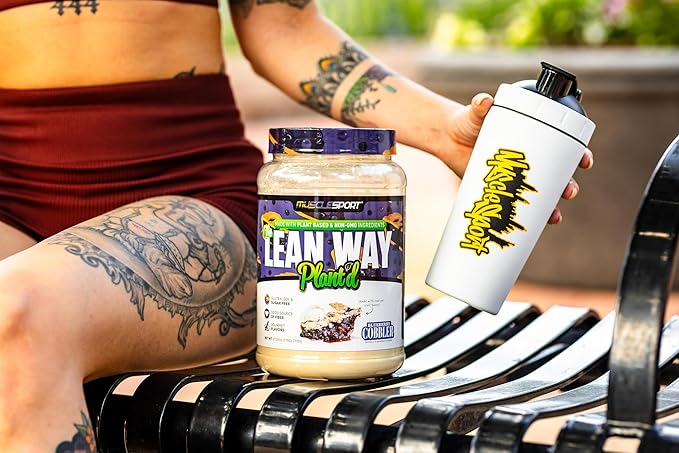 Musclesport Lean Way Plant Protein - Pea Protein and Brown Rice Protein Blend, with Added CLA, MCT and L-Carnitine - 20 Servings (Blueberry Cobbler)