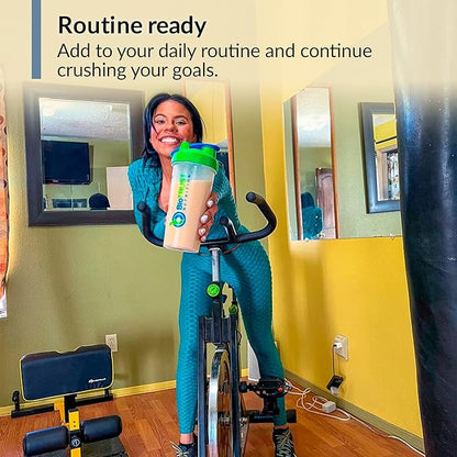 BioTRUST BlenderBottle Classic Shaker Bottle, 28-Ounce with loop, Clear/Green