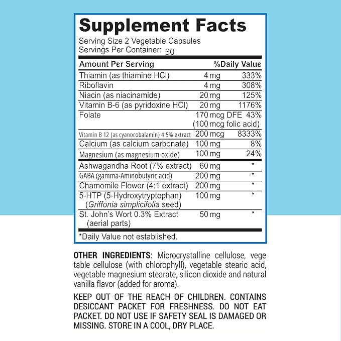 That Good Supp Co - That Good Mood Support Supplement for Women & Men - Mood Booster, Supports with Stress Relief & Cognitive Well Being - Vitamin B12, 5-HTP, Ashwagandha Root, GABA - Made in USA