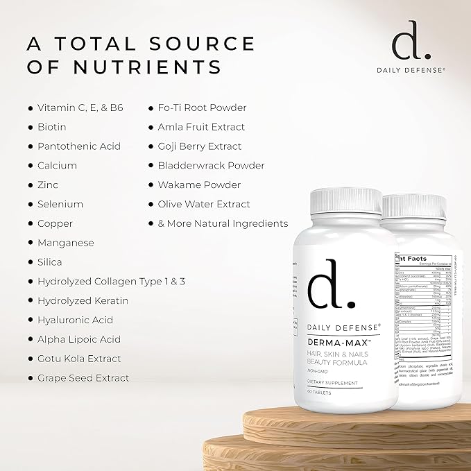 Collagen Supplements for Women - Hair Skin and Nails Vitamins with Biotin and Collagen, Calcium & More for Healthy Hair, Healthy Nails & Healthy Skin - Hair Vitamins for Men & Women