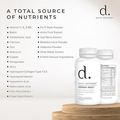 Collagen Supplements for Women - Hair Skin and Nails Vitamins with Biotin and Collagen, Calcium & More for Healthy Hair, Healthy Nails & Healthy Skin - Hair Vitamins for Men & Women