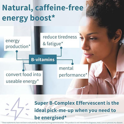 Super B-Complex Methylated Liquid B-Vitamin Effervescent Supplement, Fast Action Energy Drink, Caffeine & Sugar-Free, Orange Flavor, Vegan, 20 Tablets, by Igennus
