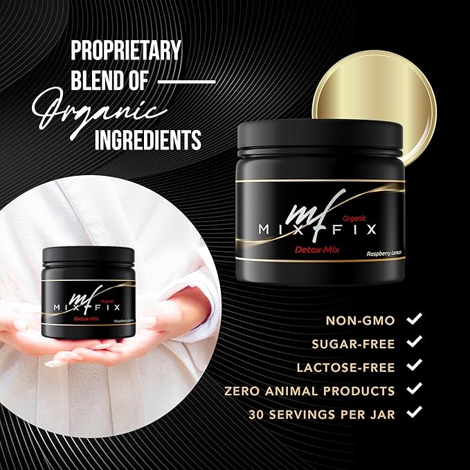 Detox Powder, Full Spectrum Detox Cleanse Mix, Detox for Natural Cleansing and Vitality, Liver Cleanse Detox, Detox Cleanse for Weight Loss, Natural Detox Powder, Vegan Detox (Raspberry Lemon)