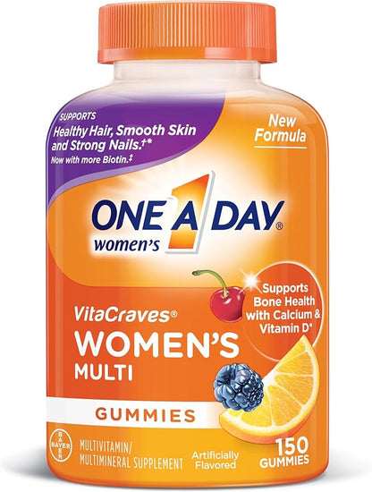 One A Day Women’s Multivitamin, Supplement with Vitamins A, C, E, B1, B2, B6, B12, Biotin, Calcium and Vitamin D, 150 count