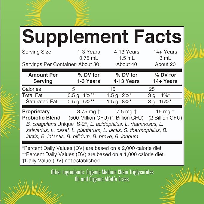 MaryRuth Organics USDA Organic Liquid Probiotic | Digestive Health | Probiotics for Women, Men, Kids | Acidophilus Probiotic | Vegan | Travel Friendly | 20 Servings