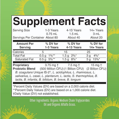 MaryRuth Organics USDA Organic Liquid Probiotic | Digestive Health | Probiotics for Women, Men, Kids | Acidophilus Probiotic | Vegan | Travel Friendly | 20 Servings