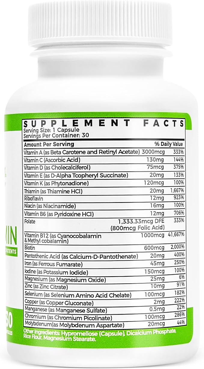 BariSlim Once Daily Bariatric Multivitamin Capsule - 45mg of Iron - Bariatric Vitamin & Supplement for Post Bariatric Surgery Including Gastric Bypass & Gastric Sleeve | 30-Day Supply