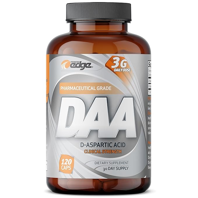 DAA D-Aspartic Acid 3g Daily Dose 30 Day Supply, 120 Capsules