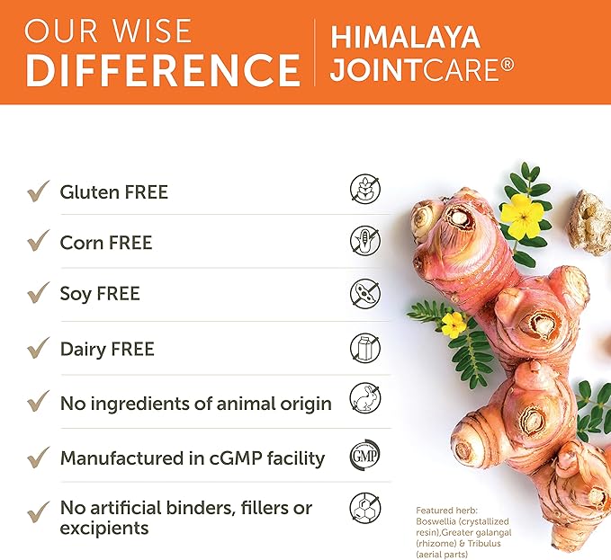 Himalaya JointCare with Boswellia, Joint Supplement for Men and Women, 1200 mg, 120 Capsules, 1 Month Supply