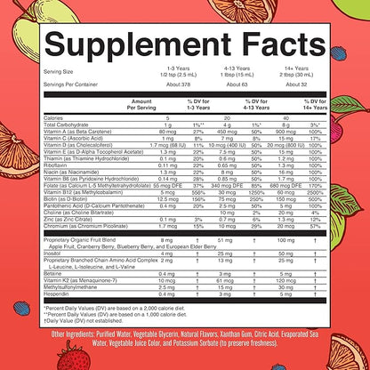 MaryRuth's Multivitamin for Women Men & Kids | Sugar Free | Vegan | Vitamin A, C, D, E, B12, Zinc | Daily vitamins for Kids, Mens, Womens Multivitamin | Energy & Beauty Booster Multimineral | 32 Fl Oz