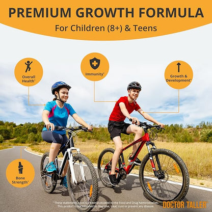 NuBest Doctor Taller - Height Growth Formula - Supports Height Growth and Immunity - Keto with Calcium, Vitamin D3, Vitamin K2, Amino Acids & Herbs for Children (8+) - 3 Pack | 3 Month Supply