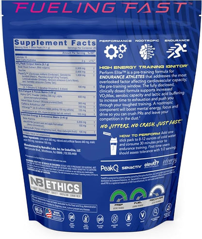 EndurElite Perform Elite- Pre Workout Powder Supplement- Pre-Workout for Endurance Athletes- 20 Serving Bag- Winning Watermelon