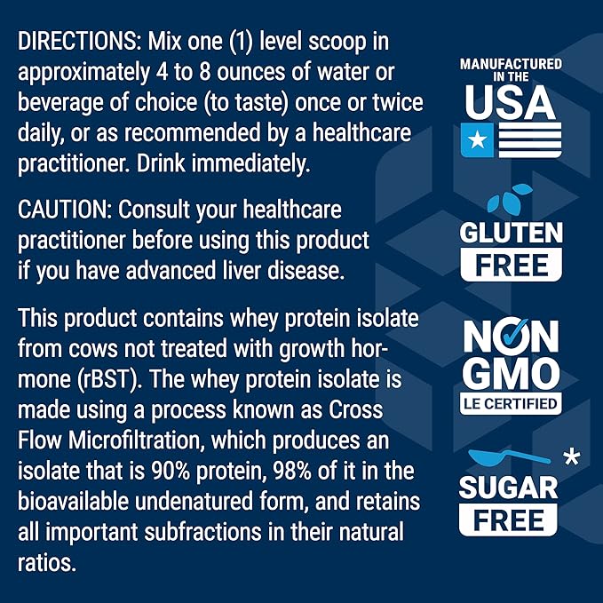 Life Extension Wellness Code® Advanced Whey Protein Isolate (Vanilla), creatine, glutamine, Mix for Muscle Growth & Immune Health, no Sugar Added, Gluten Free, Non-GMO, 454 Grams, 20 Servings