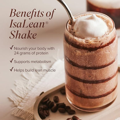 Isagenix IsaLean Shake - Complete Superfood Meal Replacement Drink Mix for Maintaining Healthy Weight and Lean Muscle Growth - 826 Grams - 14 Meal Canister (Mocha)