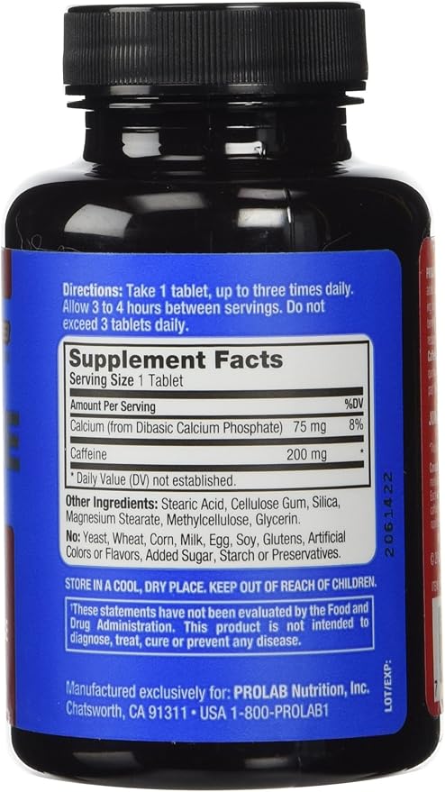 ProLab Caffeine Tablets 100 Count