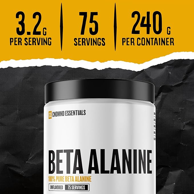 CONDEMNED Labz 100% Pure Beta Alanine Powder | for Muscular Endurance & Recovery | No Fillers or Additives | Gluten Free, Non GMO | 75 Servings (Unflavored)