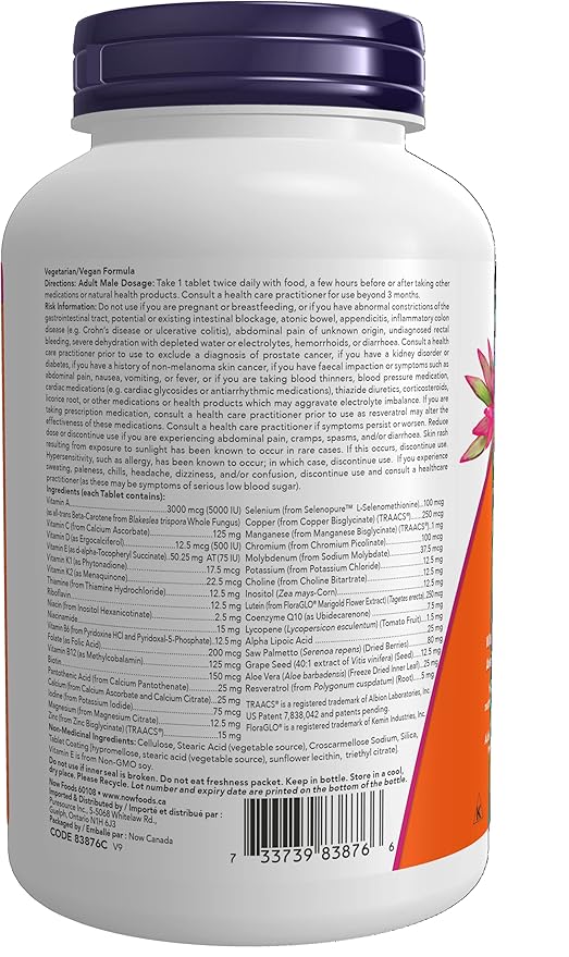 Now Foods Adam Men's Multi 2/Day 120Tab, 120 CT