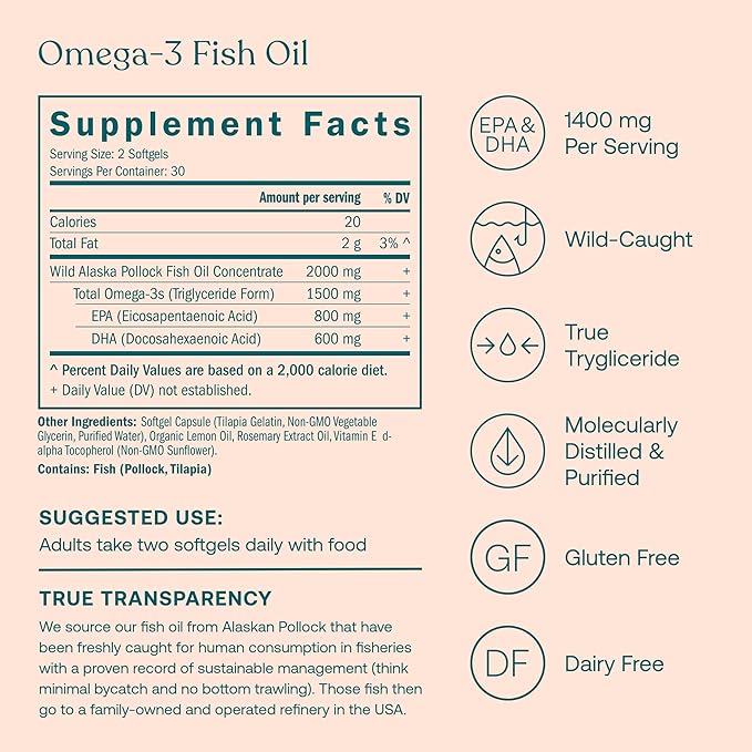 True Grace One Daily Women’s Multivitamin 40+ (30 Vegan Tablets) & Omega-3 Fish Oil (60 Softgels) - Gluten Free, Soy Free, Organic - 30-Day Supply of Each