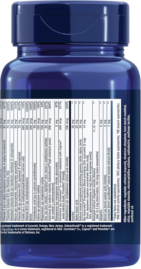 Life Extension Two-Per-Day Multivitamin, Vitamins B, C, D, zinc, Packed with Over 25 Vitamins, Minerals & extracts, Two-Month Supply, Non-GMO, Gluten-Free, 120 Capsules